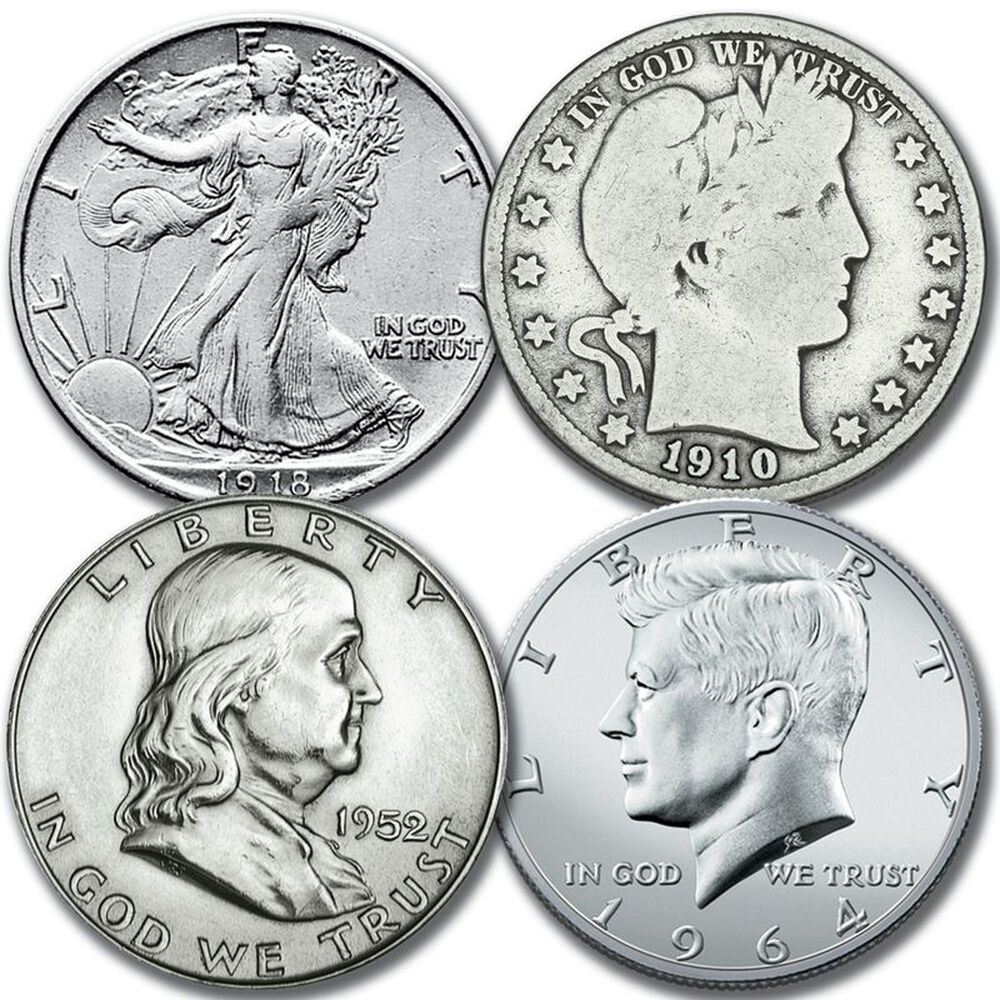 90 US Silver Half Dollars Pre 1964 Aydin